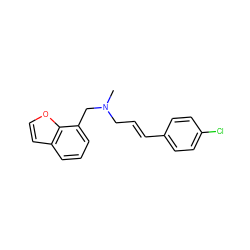 CN(C/C=C/c1ccc(Cl)cc1)Cc1cccc2ccoc12 ZINC000653861725