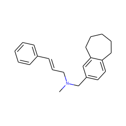 CN(C/C=C/c1ccccc1)Cc1ccc2c(c1)CCCCC2 ZINC000653826103