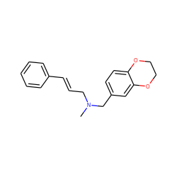 CN(C/C=C/c1ccccc1)Cc1ccc2c(c1)OCCO2 ZINC000058830048