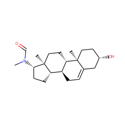 CN(C=O)[C@H]1CC[C@H]2[C@@H]3CC=C4C[C@@H](O)CC[C@]4(C)[C@H]3CC[C@@]21C ZINC000013759937