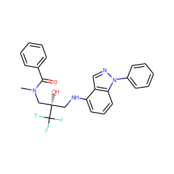 CN(C[C@@](O)(CNc1cccc2c1cnn2-c1ccccc1)C(F)(F)F)C(=O)c1ccccc1 ZINC000043122077