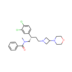 CN(C[C@@H](CCN1CC(N2CCOCC2)C1)c1ccc(Cl)c(Cl)c1)C(=O)c1ccccc1 ZINC000022930532