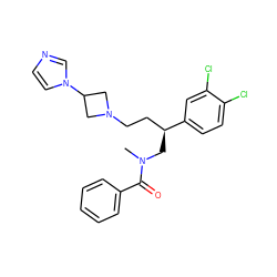 CN(C[C@@H](CCN1CC(n2ccnc2)C1)c1ccc(Cl)c(Cl)c1)C(=O)c1ccccc1 ZINC000013534640