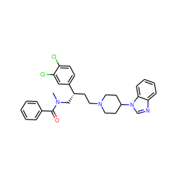 CN(C[C@@H](CCN1CCC(n2cnc3ccccc32)CC1)c1ccc(Cl)c(Cl)c1)C(=O)c1ccccc1 ZINC000026290883