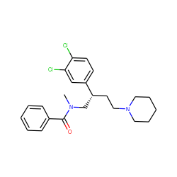 CN(C[C@@H](CCN1CCCCC1)c1ccc(Cl)c(Cl)c1)C(=O)c1ccccc1 ZINC000013534597