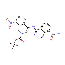 CN(C[C@@H](Nc1ncnc2c(C(N)=O)cccc12)c1cccc([N+](=O)[O-])c1)C(=O)OC(C)(C)C ZINC000114348504