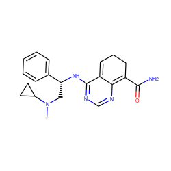 CN(C[C@@H](Nc1ncnc2c1=CCCC=2C(N)=O)c1ccccc1)C1CC1 ZINC000167070715