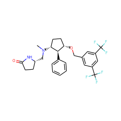CN(C[C@@H]1CCC(=O)N1)[C@@H]1CC[C@H](OCc2cc(C(F)(F)F)cc(C(F)(F)F)c2)[C@H]1c1ccccc1 ZINC000036324249