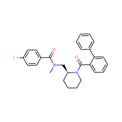 CN(C[C@@H]1CCCCN1C(=O)c1ccccc1-c1ccccc1)C(=O)c1ccc(F)cc1 ZINC000072118991