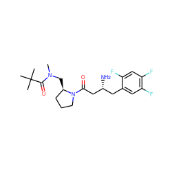 CN(C[C@@H]1CCCN1C(=O)C[C@H](N)Cc1cc(F)c(F)cc1F)C(=O)C(C)(C)C ZINC000043013639