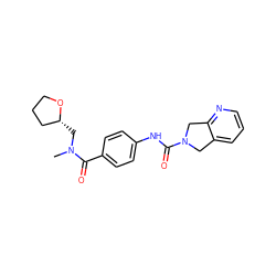 CN(C[C@@H]1CCCO1)C(=O)c1ccc(NC(=O)N2Cc3cccnc3C2)cc1 ZINC000166405215