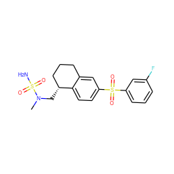 CN(C[C@@H]1CCCc2cc(S(=O)(=O)c3cccc(F)c3)ccc21)S(N)(=O)=O ZINC000049110717