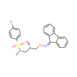 CN(C[C@H](O)CON=C1c2ccccc2-c2ccccc21)S(=O)(=O)c1ccc(Br)cc1 ZINC000002685771