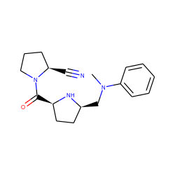 CN(C[C@H]1CC[C@@H](C(=O)N2CCC[C@H]2C#N)N1)c1ccccc1 ZINC000014947528