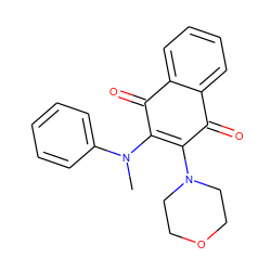 CN(C1=C(N2CCOCC2)C(=O)c2ccccc2C1=O)c1ccccc1 ZINC000004140287