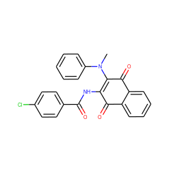 CN(C1=C(NC(=O)c2ccc(Cl)cc2)C(=O)c2ccccc2C1=O)c1ccccc1 ZINC000005524455