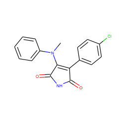 CN(C1=C(c2ccc(Cl)cc2)C(=O)NC1=O)c1ccccc1 ZINC000014946039