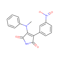 CN(C1=C(c2cccc([N+](=O)[O-])c2)C(=O)NC1=O)c1ccccc1 ZINC000014946038