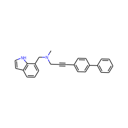 CN(CC#Cc1ccc(-c2ccccc2)cc1)Cc1cccc2cc[nH]c12 ZINC001772608863