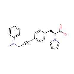 CN(CC#Cc1ccc(C[C@@H](C(=O)O)n2cccc2)cc1)c1ccccc1 ZINC000040405740