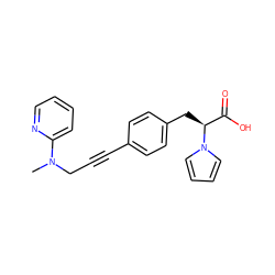 CN(CC#Cc1ccc(C[C@@H](C(=O)O)n2cccc2)cc1)c1ccccn1 ZINC000040413689