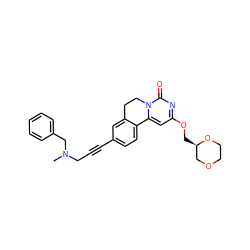 CN(CC#Cc1ccc2c(c1)CCn1c-2cc(OC[C@@H]2COCCO2)nc1=O)Cc1ccccc1 ZINC000143003135