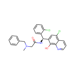 CN(CC(=O)N[C@@H](c1ccccc1Cl)c1cc(Cl)c2cccnc2c1O)Cc1ccccc1 ZINC000040901311