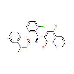 CN(CC(=O)N[C@@H](c1ccccc1Cl)c1cc(Cl)c2cccnc2c1O)c1ccccc1 ZINC000040900734