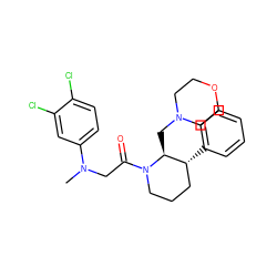 CN(CC(=O)N1CCC[C@@H](c2ccccc2)[C@@H]1CN1CCOCC1)c1ccc(Cl)c(Cl)c1 ZINC000029043844