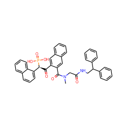 CN(CC(=O)NCC(c1ccccc1)c1ccccc1)C(=O)c1cc2ccccc2cc1C(=O)[C@@H](c1cccc2ccccc12)P(=O)(O)O ZINC000027870124