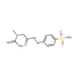 CN(CC(=O)NNc1ccc(S(N)(=O)=O)cc1)C(=N)N ZINC000013800559