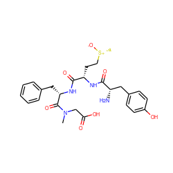 CN(CC(=O)O)C(=O)[C@H](Cc1ccccc1)NC(=O)[C@H](CC[S@@+](C)[O-])NC(=O)[C@@H](N)Cc1ccc(O)cc1 ZINC000029333237