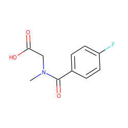 CN(CC(=O)O)C(=O)c1ccc(F)cc1 ZINC000013822447