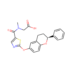 CN(CC(=O)O)C(=O)c1cnc(Oc2ccc3c(c2)CC[C@@H](c2ccccc2)O3)s1 ZINC000145668655