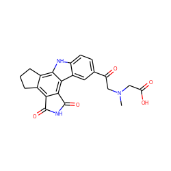 CN(CC(=O)O)CC(=O)c1ccc2[nH]c3c4c(c5c(c3c2c1)C(=O)NC5=O)CCC4 ZINC000073224525