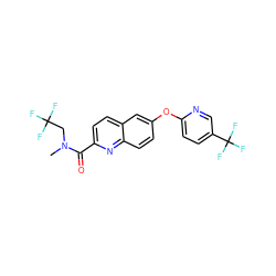 CN(CC(F)(F)F)C(=O)c1ccc2cc(Oc3ccc(C(F)(F)F)cn3)ccc2n1 ZINC001772613909