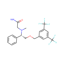 CN(CC(N)=O)[C@H](COCc1cc(C(F)(F)F)cc(C(F)(F)F)c1)c1ccccc1 ZINC000026661489