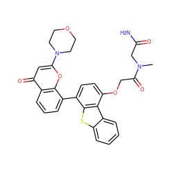 CN(CC(N)=O)C(=O)COc1ccc(-c2cccc3c(=O)cc(N4CCOCC4)oc23)c2sc3ccccc3c12 ZINC000101696364