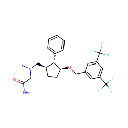 CN(CC(N)=O)C[C@@H]1CC[C@H](OCc2cc(C(F)(F)F)cc(C(F)(F)F)c2)[C@H]1c1ccccc1 ZINC000036324280