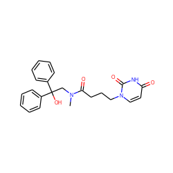 CN(CC(O)(c1ccccc1)c1ccccc1)C(=O)CCCn1ccc(=O)[nH]c1=O ZINC000084669011