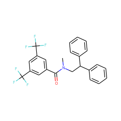 CN(CC(c1ccccc1)c1ccccc1)C(=O)c1cc(C(F)(F)F)cc(C(F)(F)F)c1 ZINC000029337352