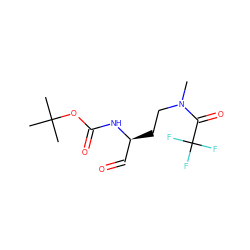 CN(CC[C@@H](C=O)NC(=O)OC(C)(C)C)C(=O)C(F)(F)F ZINC000013588605