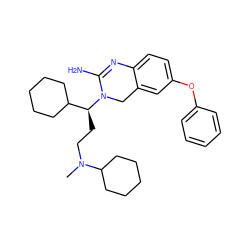 CN(CC[C@@H](C1CCCCC1)N1Cc2cc(Oc3ccccc3)ccc2N=C1N)C1CCCCC1 ZINC000101441109