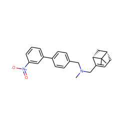 CN(CC1=CC[C@H]2C[C@@H]1C2(C)C)Cc1ccc(-c2cccc([N+](=O)[O-])c2)cc1 ZINC000095560905