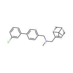 CN(CC1=CC[C@H]2C[C@@H]1C2(C)C)Cc1ccc(-c2cccc(Cl)c2)cc1 ZINC000095564114