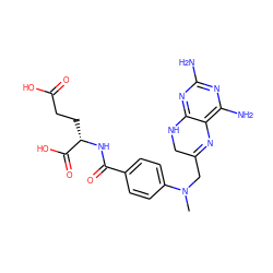 CN(CC1=Nc2c(N)nc(N)nc2NC1)c1ccc(C(=O)N[C@@H](CCC(=O)O)C(=O)O)cc1 ZINC000015282331