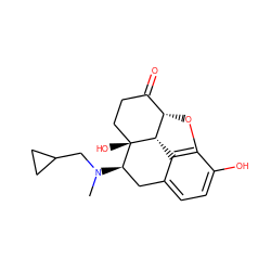 CN(CC1CC1)[C@@H]1Cc2ccc(O)c3c2[C@H]2[C@@H](O3)C(=O)CC[C@]21O ZINC000049089448