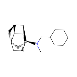 CN(CC1CCCCC1)[C@H]1[C@H]2[C@H]3C[C@@H]4[C@H]5[C@@H](C[C@H]42)[C@@H]1[C@@H]53 ZINC000299845496