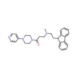 CN(CCC(=O)N1CCN(c2ccncc2)CC1)CCC1c2ccccc2-c2ccccc21 ZINC000042890911