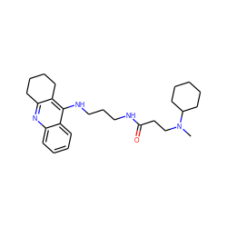 CN(CCC(=O)NCCCNc1c2c(nc3ccccc13)CCCC2)C1CCCCC1 ZINC000299830716